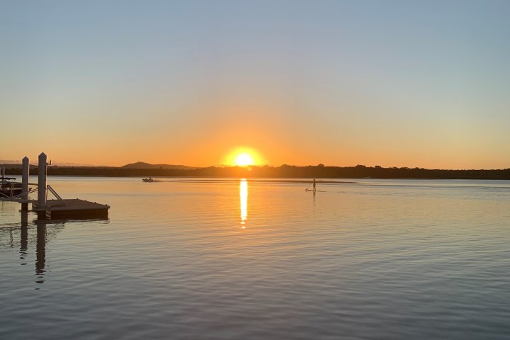 a boat on a body of water